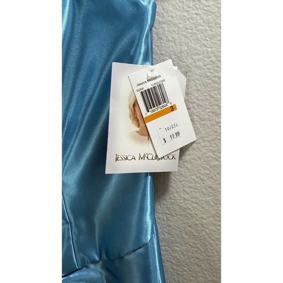 VTG Y2K Jessica McClintock GUNNE SAX Satin Strapless Formal Prom Dress 3 NWT - Picture 3 of 12